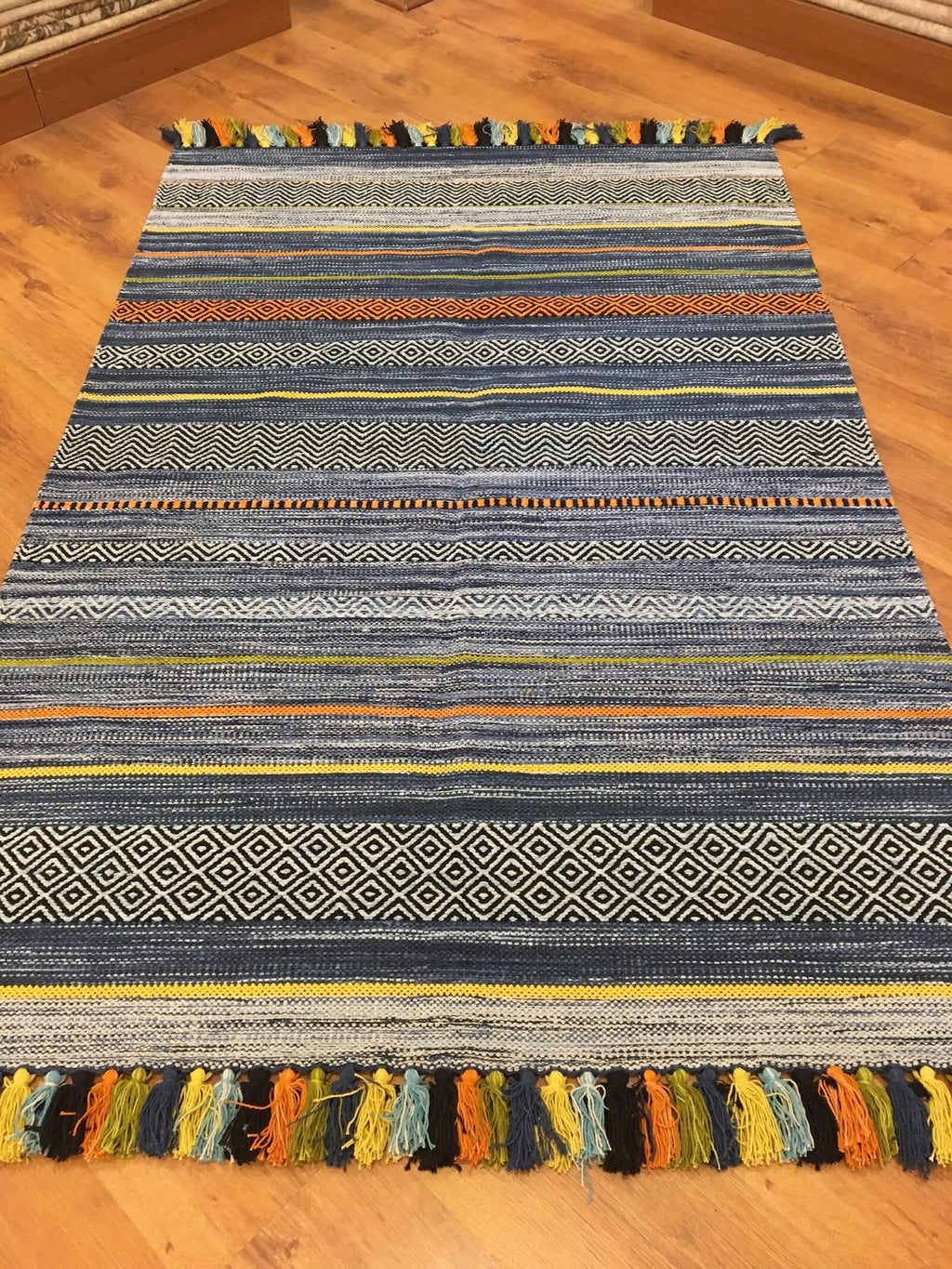 Iskandinav Kilim 02 Acik Blue – 120X180 by Camel Carpet