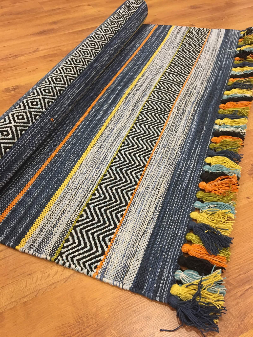 Iskandinav Kilim 02 Acik Blue – 120X180 by Camel Carpet