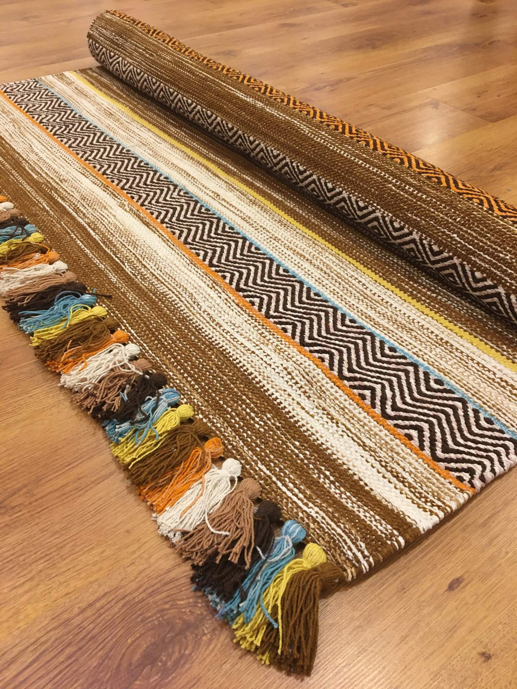 Iskandinav Kilim 02 Fildisi – 120X180 by Camel Carpet