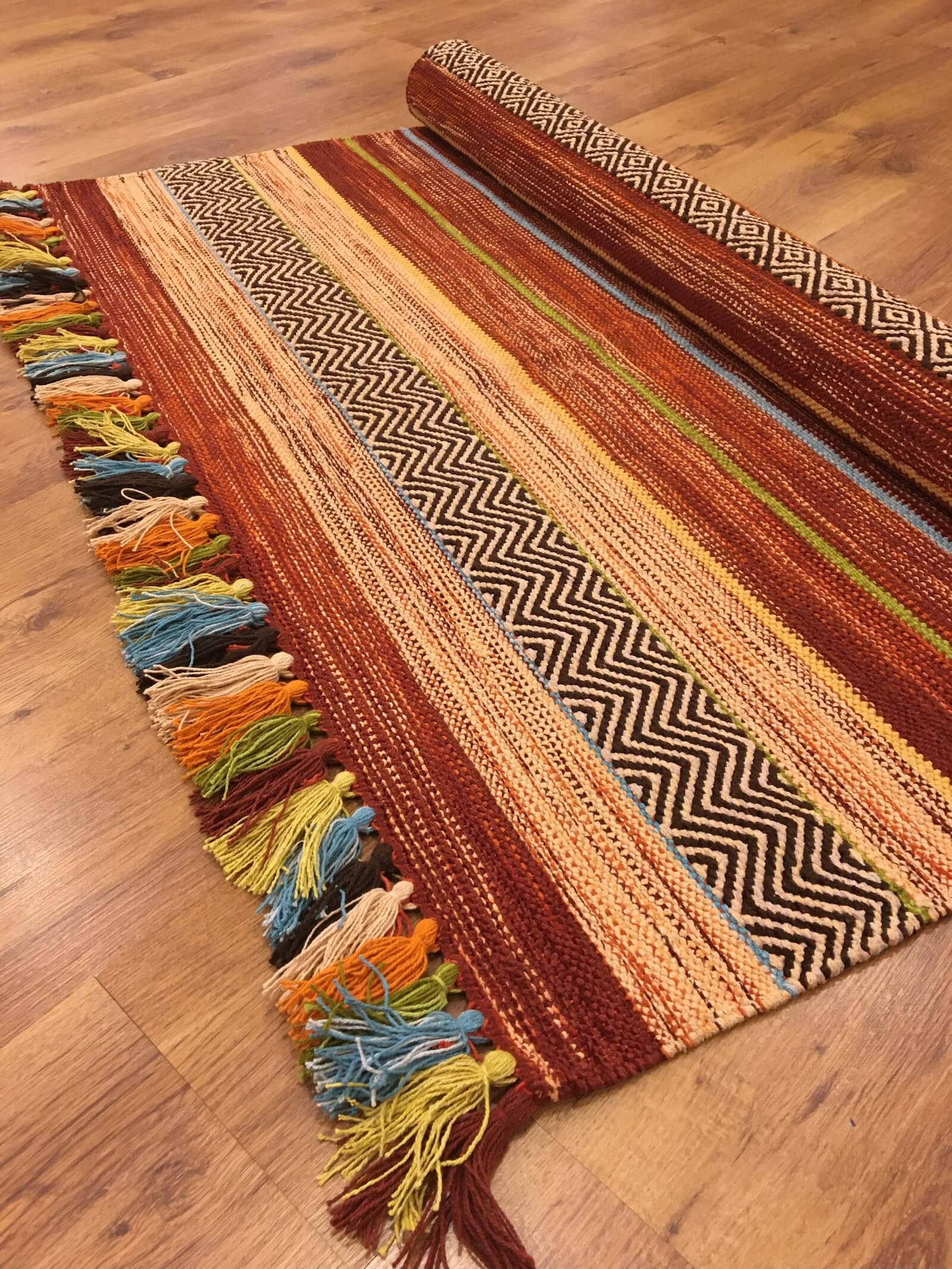 Iskandinav Kilim 02 Kiremit – 120X180 by Camel Carpet