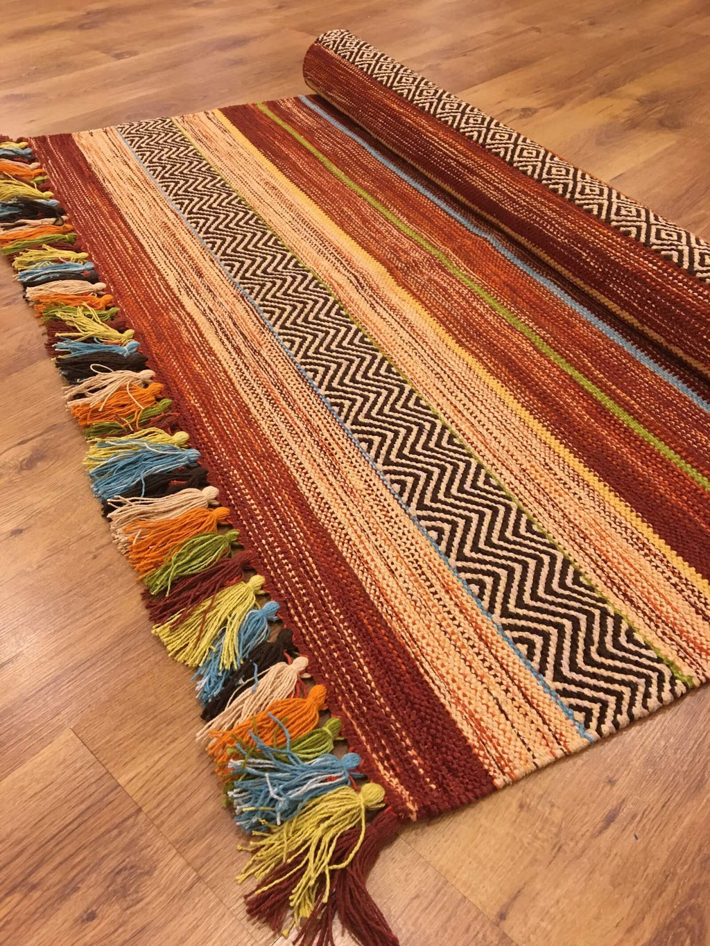 Iskandinav Kilim 02 Kiremit – 120X180 by Camel Carpet