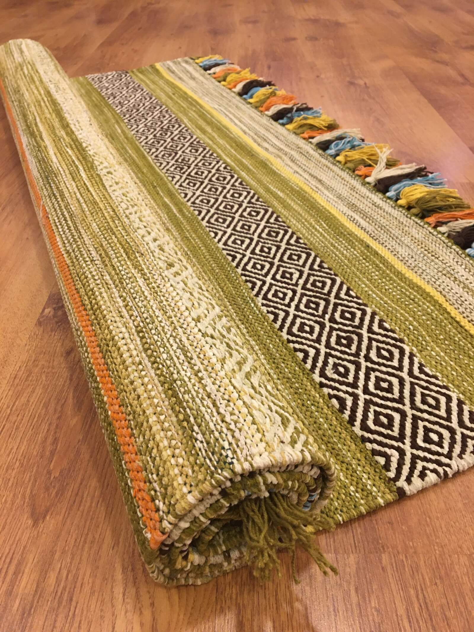 Iskandinav Kilim 02 Green – 120X180 by Camel Carpet