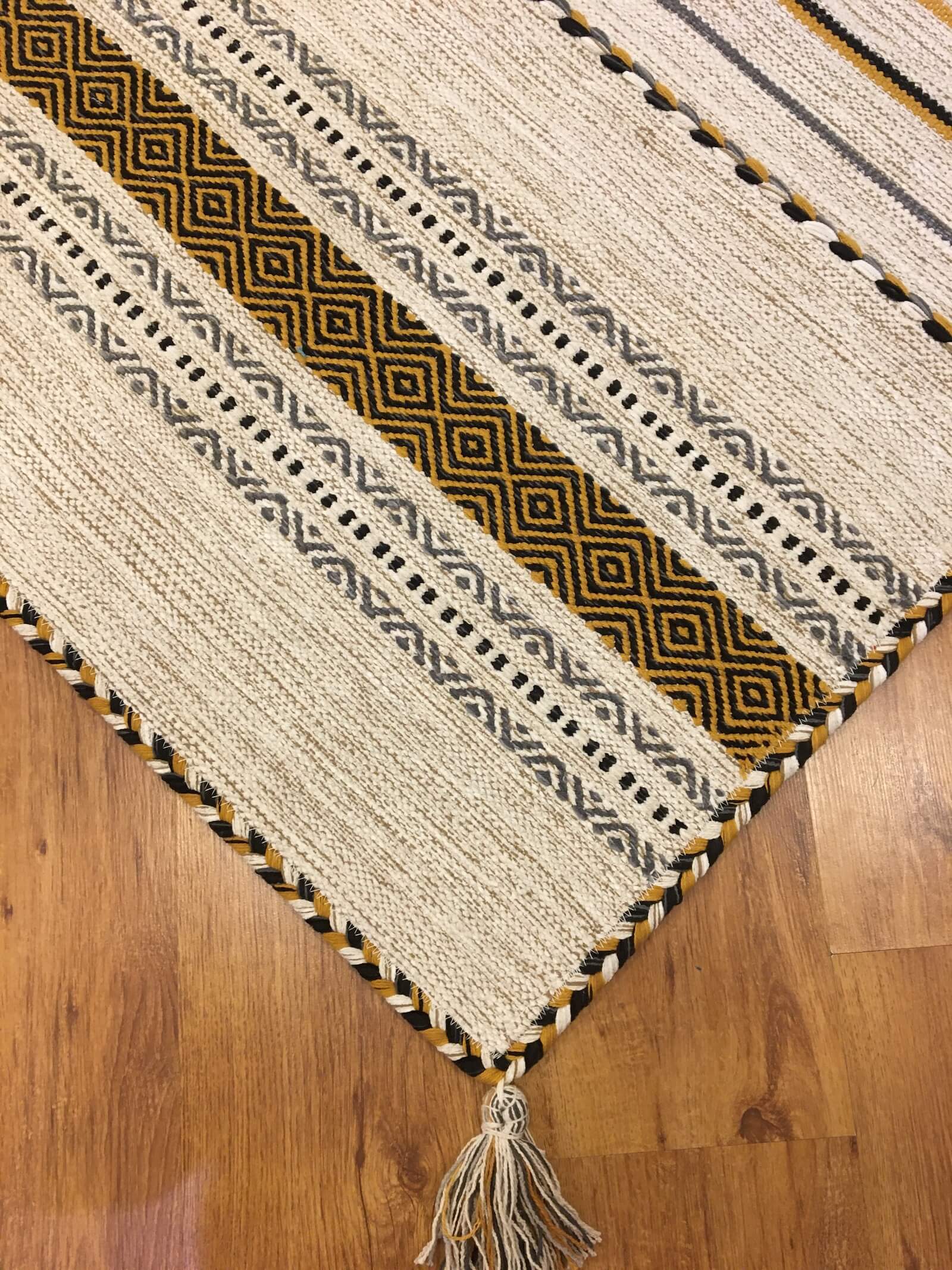 Iskandinav Kilim 03 Fildisi – 120X180 by Camel Carpet