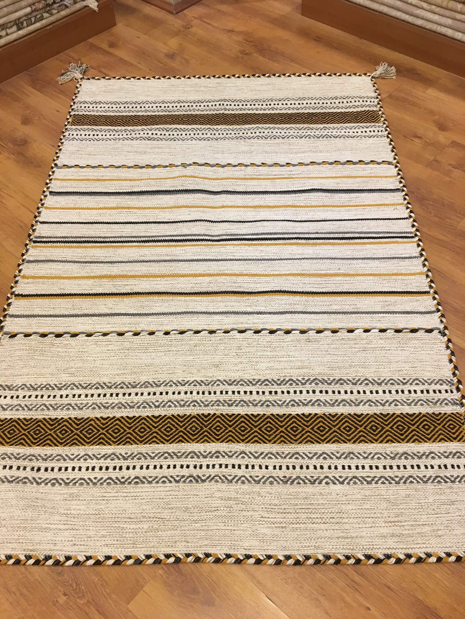 Iskandinav Kilim 03 Fildisi – 120X180 by Camel Carpet