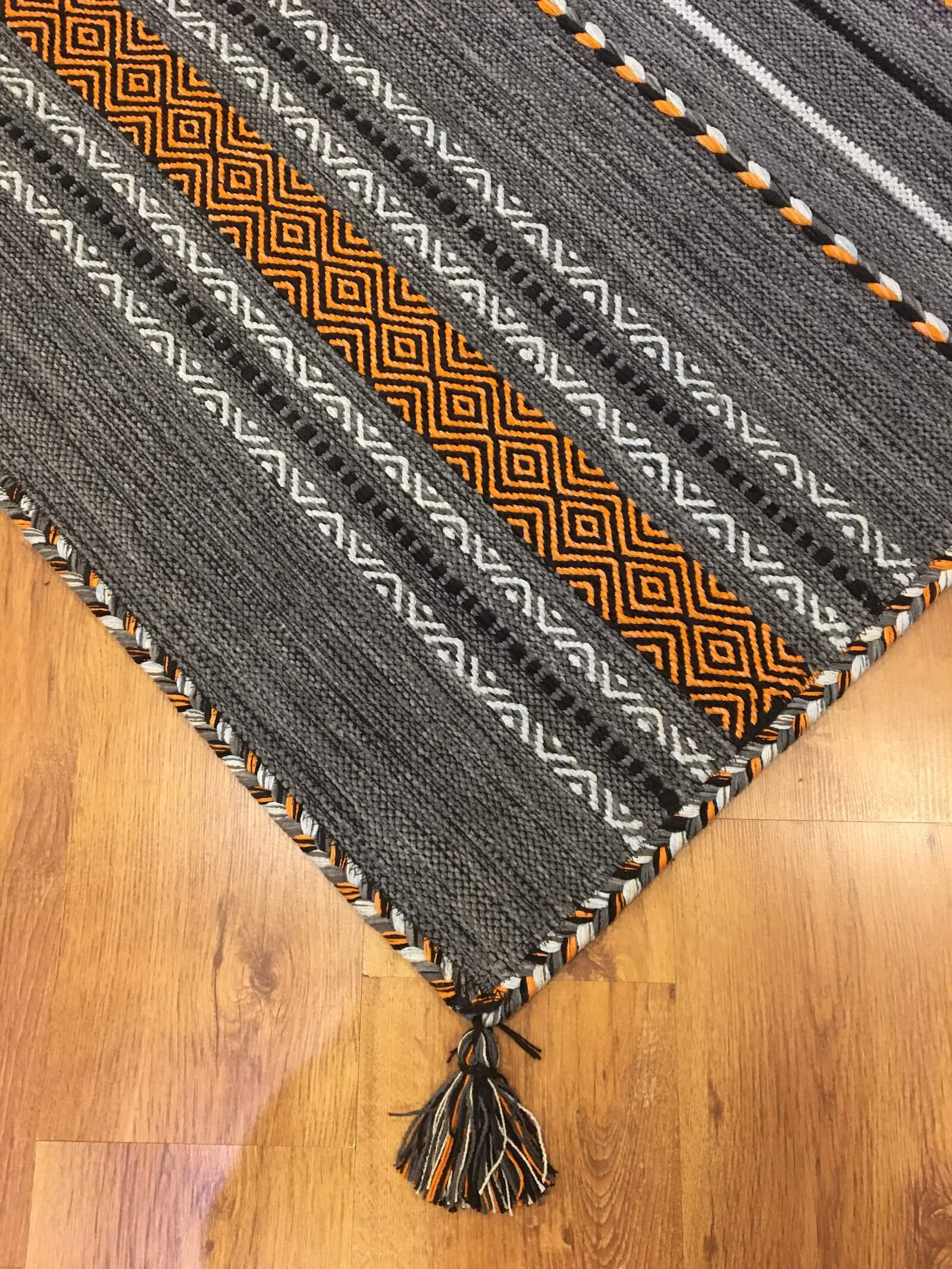 Iskandinav Kilim 03 Koyu Gray – 120X180 by Camel Carpet