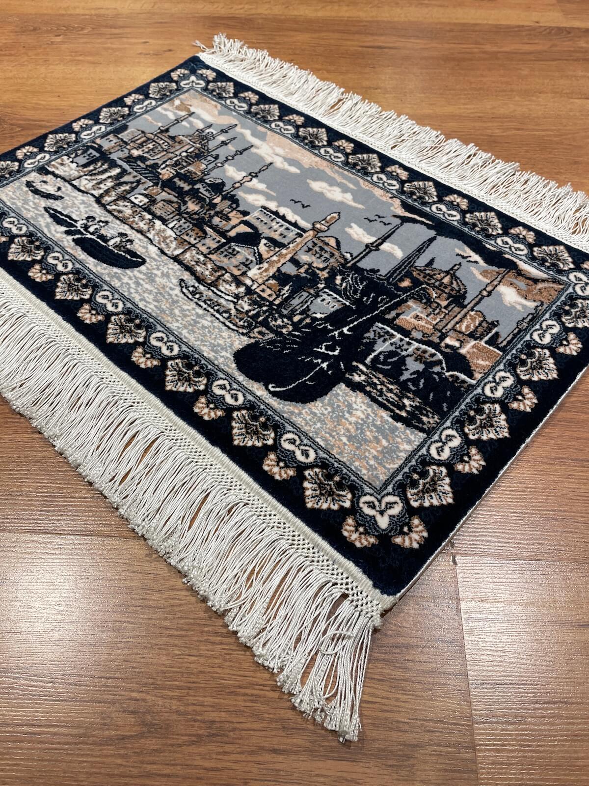 Istanbul Temali Tablo Bamboo Rug – 40X60 by Camel Carpet
