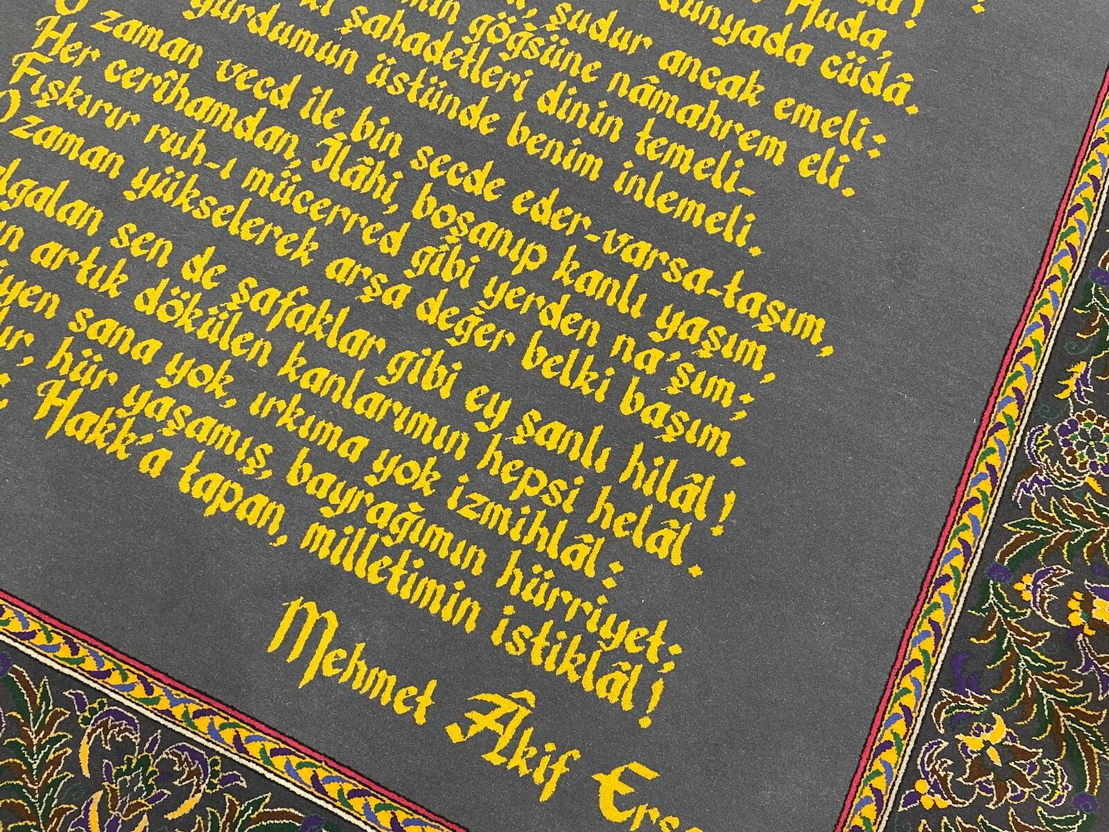 Istiklal Marsi Handwoven Wall Art Rug by Camel Carpet