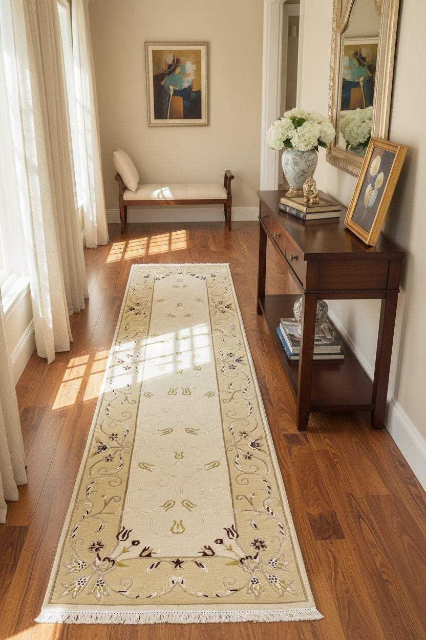 Kaftan Series Nepal Handwoven Runner Rug by Camel Carpet