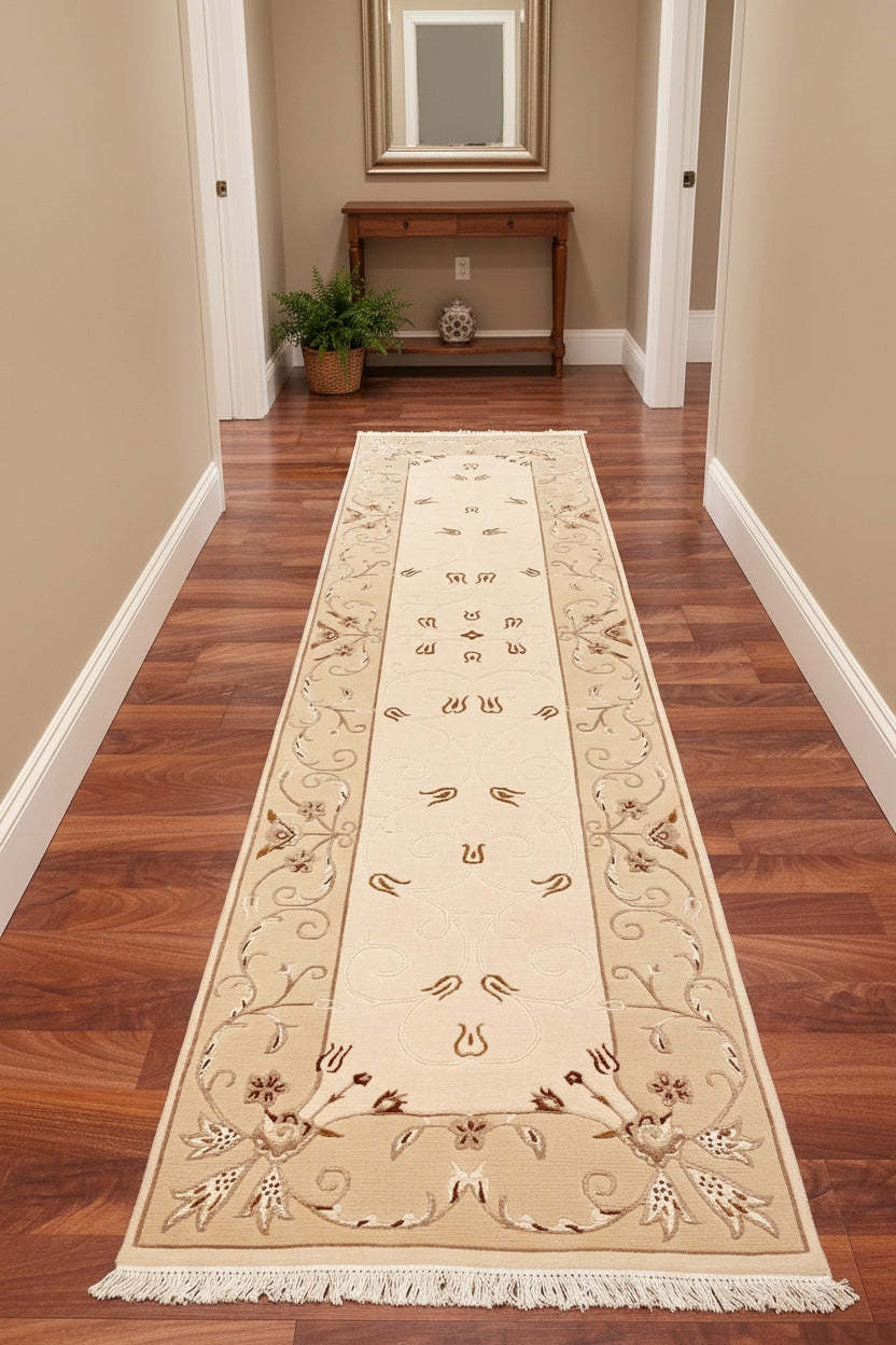 Kaftan Series Nepal Handwoven Runner Rug – 80X300 by Camel Carpet
