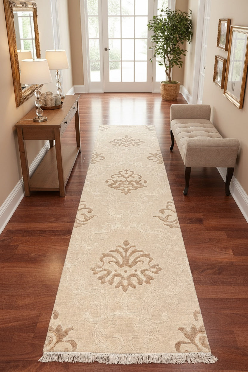 Kaftan Series Nepal Handwoven Runner Rug by Camel Carpet