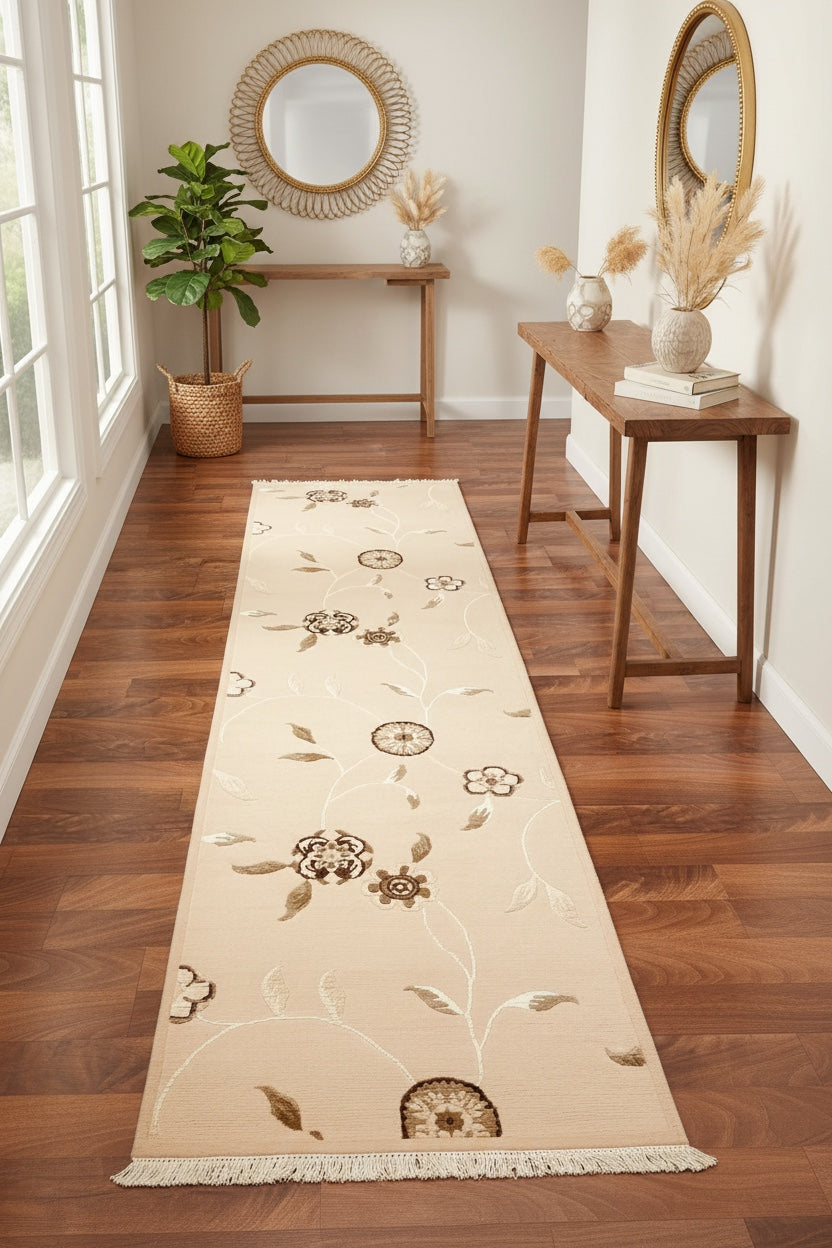 Kaftan Series Nepal Handwoven Runner Rug by Camel Carpet
