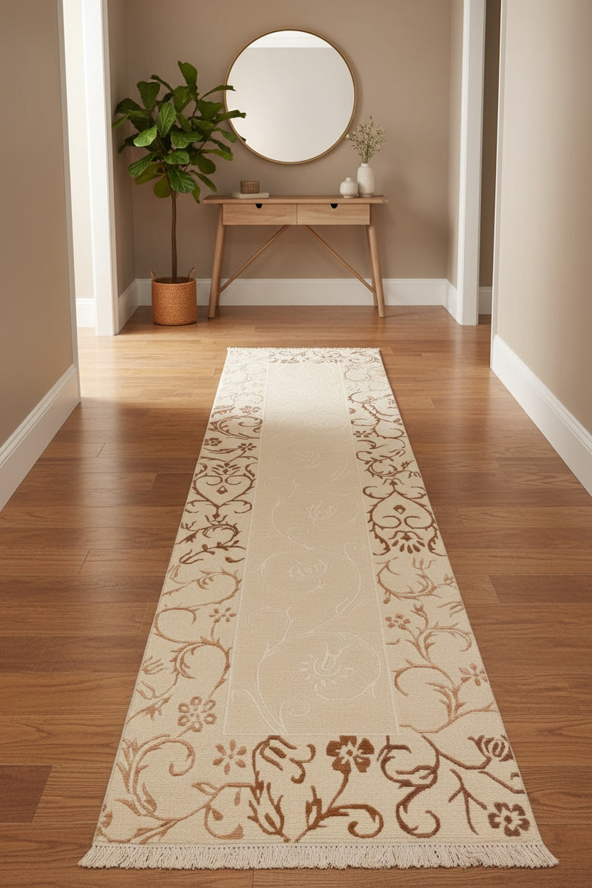 Kaftan Series Nepal Handwoven Runner Rug by Camel Carpet