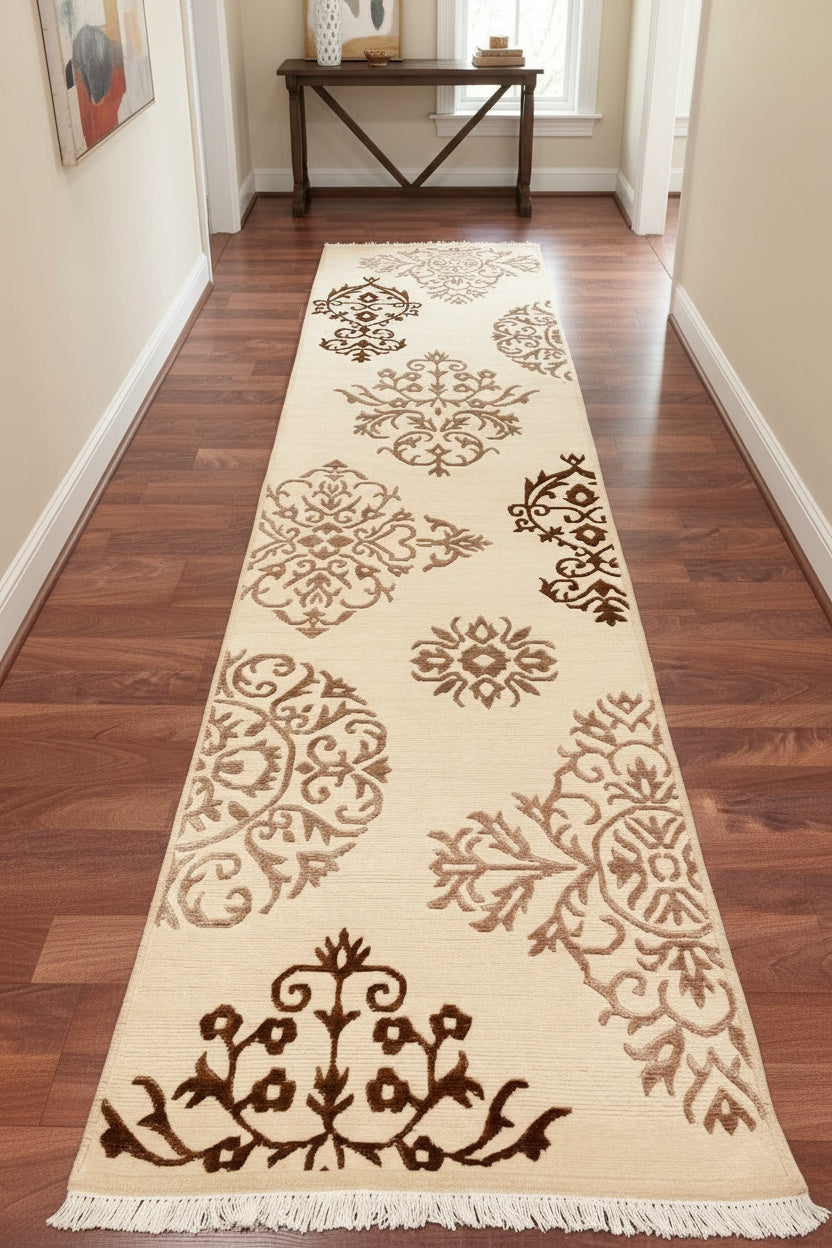 Kaftan Series Nepal Handwoven Runner Rug by Camel Carpet