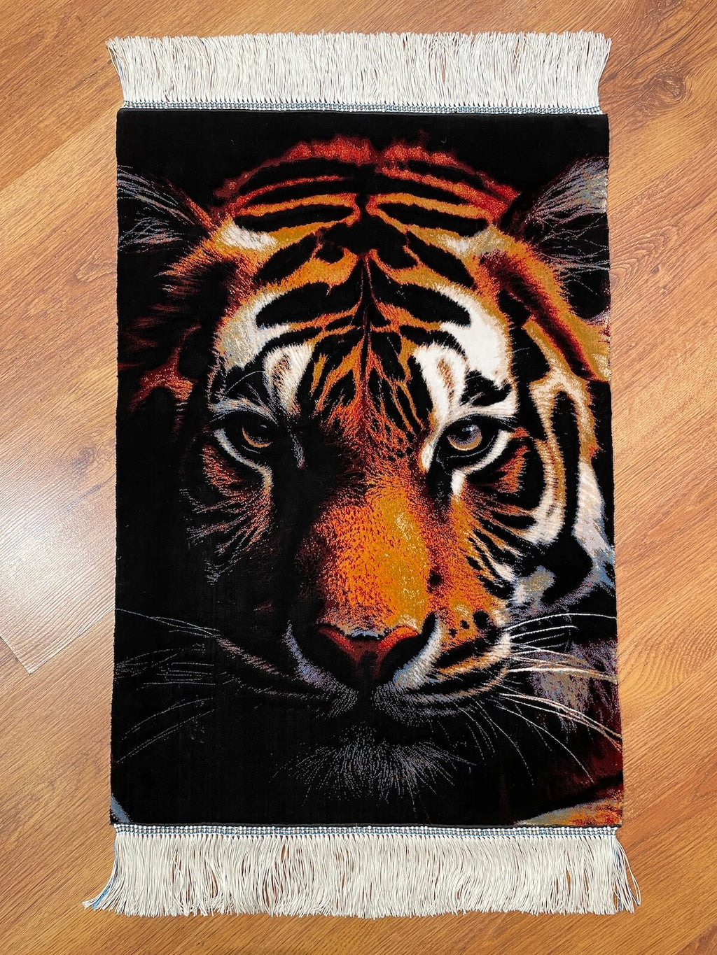 Kaplan Patterned Tablo Bamboo Rug by Camel Carpet