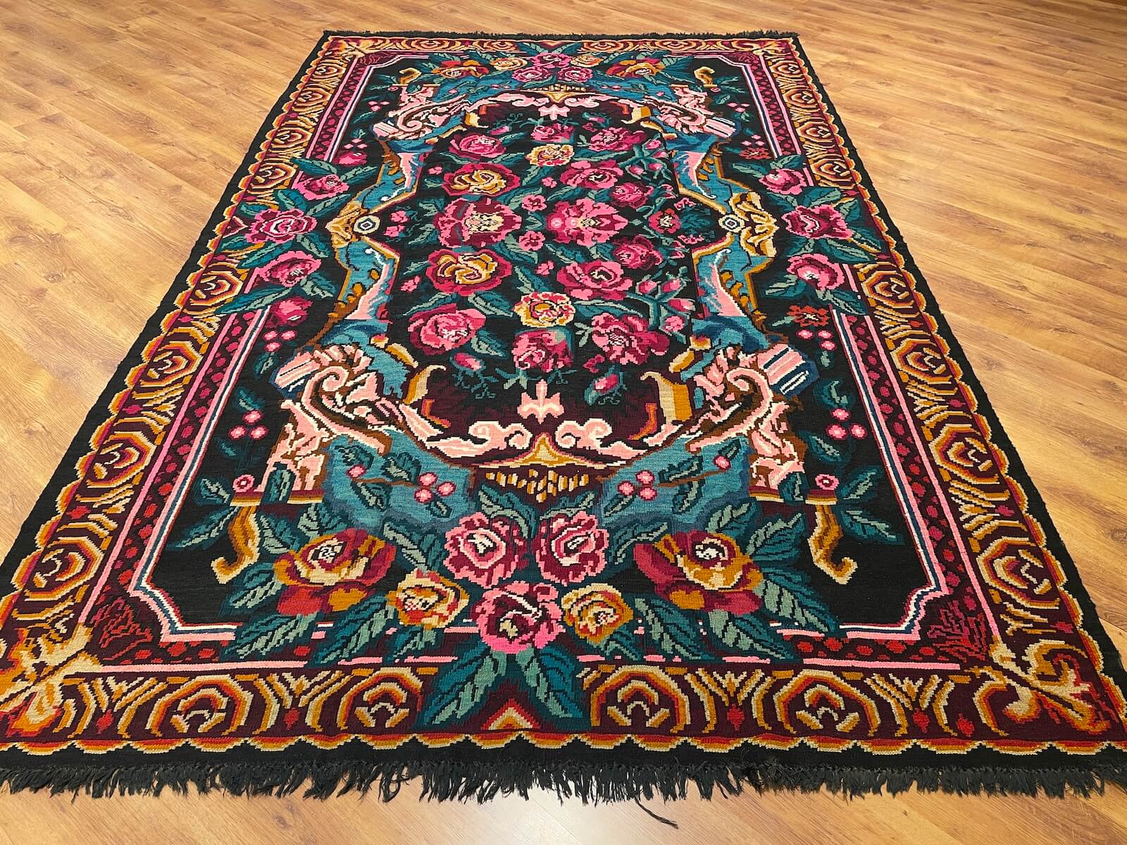 Original Eski Karabag Handwoven Kilim – 219X347 by Camel Carpet