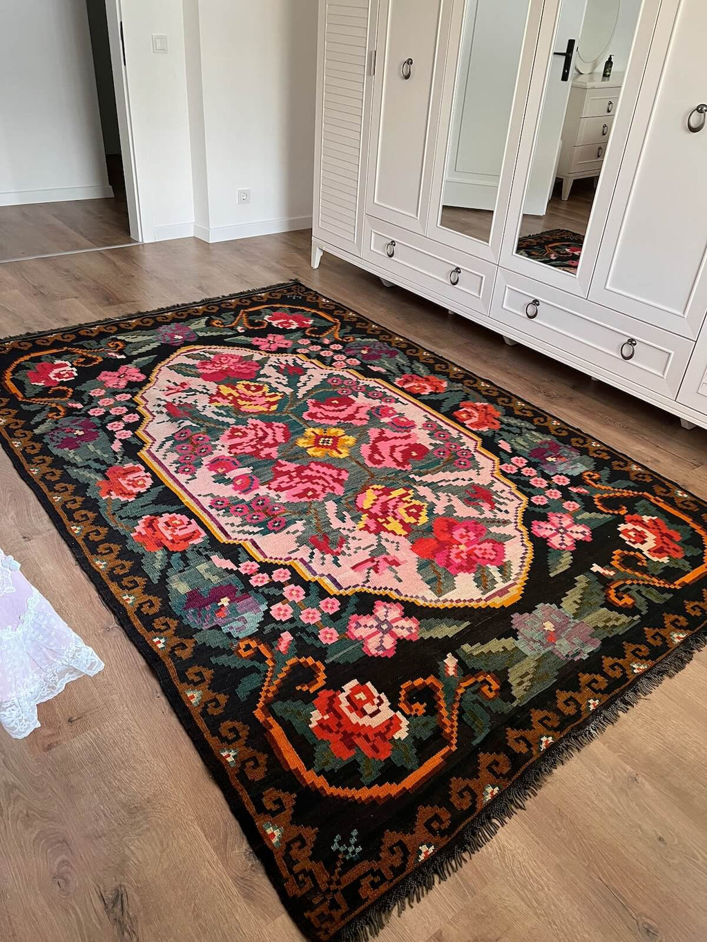 Original Eski Karabag Handwoven Kilim by Camel Carpet