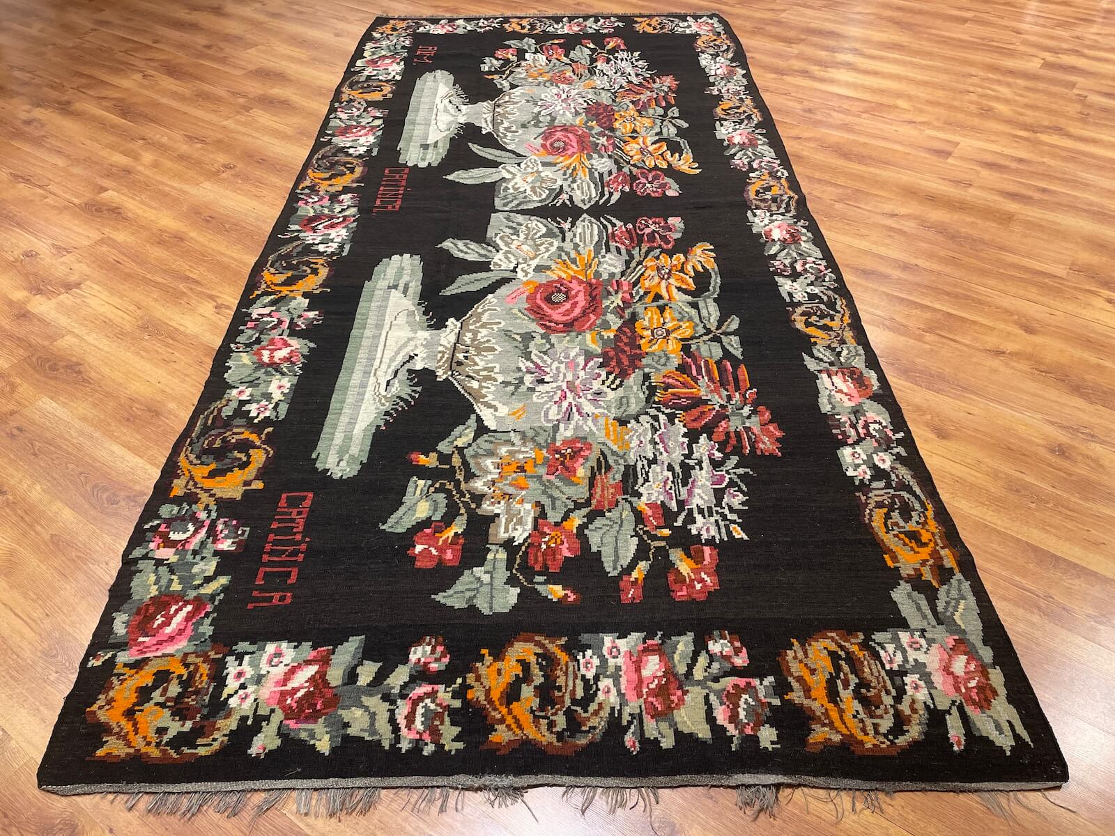 Original Eski Karabag Handwoven Kilim – 187X406 by Camel Carpet