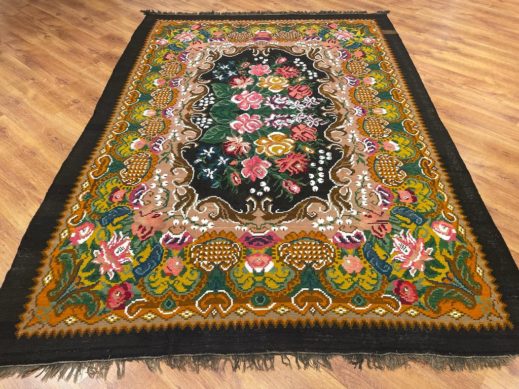 Original Eski Karabag Handwoven Kilim – 216X302 by Camel Carpet