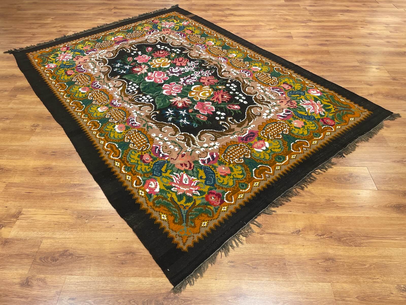 Original Eski Karabag Handwoven Kilim – 216X302 by Camel Carpet