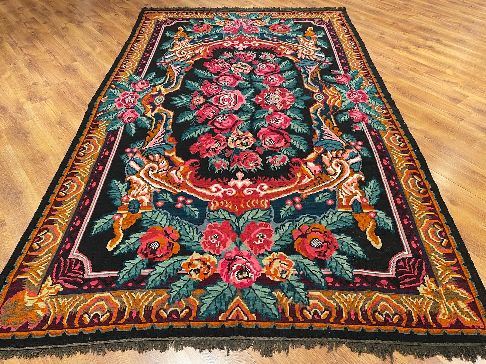 Original Eski Karabag Handwoven Kilim – 228X365 by Camel Carpet