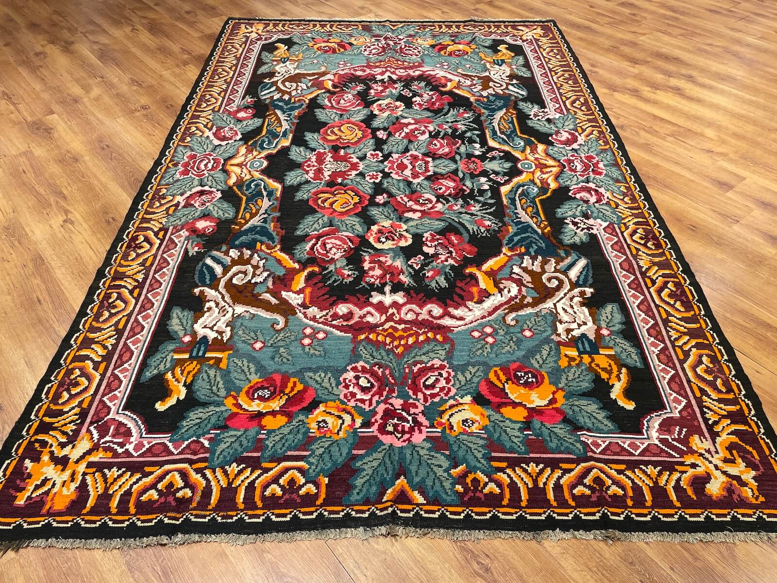 Original Eski Karabag Handwoven Kilim – 215X338 by Camel Carpet