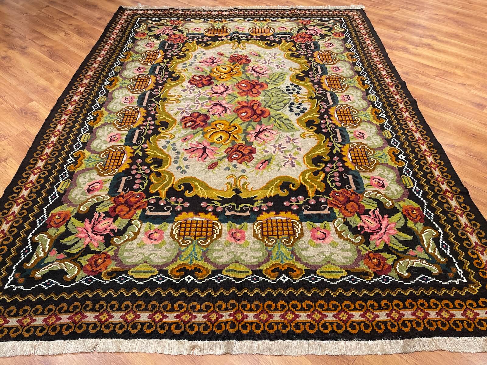 Original Eski Karabag Handwoven Kilim – 253X334 by Camel Carpet