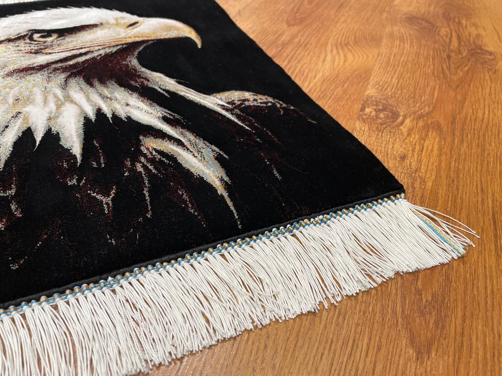 Kartal Patterned Tablo Bamboo Rug by Camel Carpet