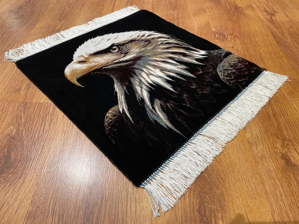 Kartal Patterned Tablo Bamboo Rug by Camel Carpet