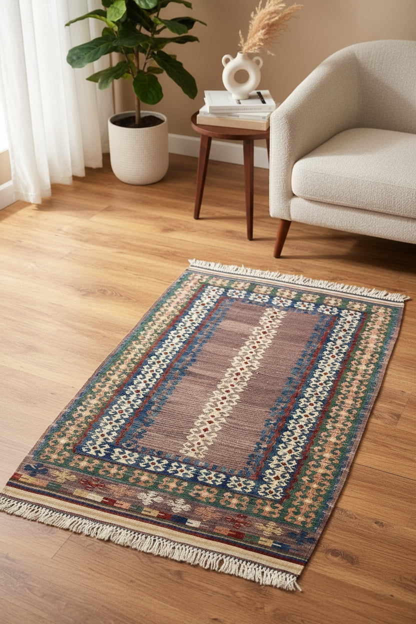 Kirmen Handwoven Kilim – 030904 by Camel Carpet