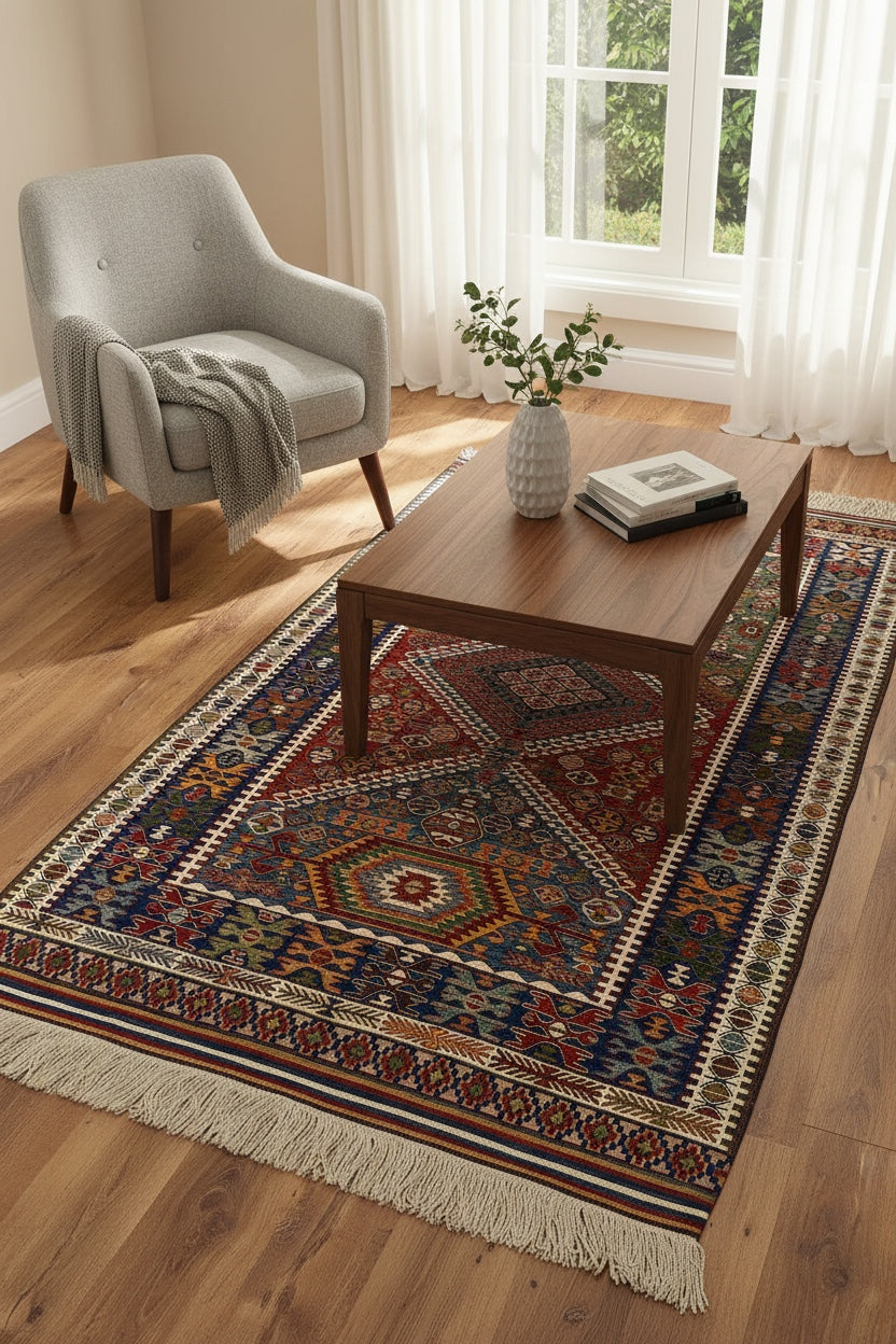 Kirmen Handwoven Kilim – 146X223 by Camel Carpet