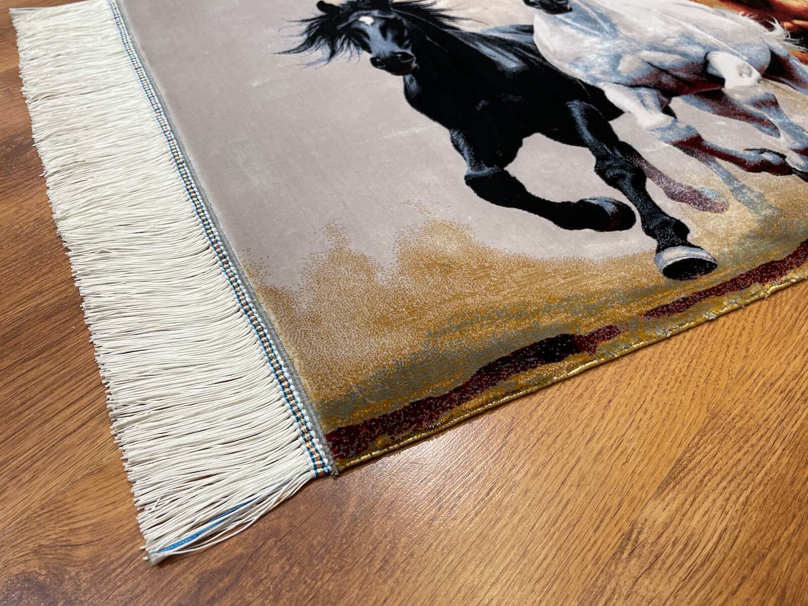 Kosan At Patterned Tablo Bamboo Rug by Camel Carpet