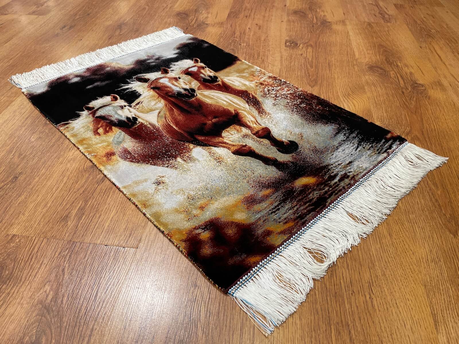 Kosan At Patterned Tablo Bamboo Rug by Camel Carpet