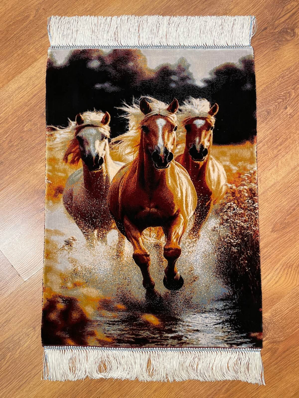Kosan At Patterned Tablo Bamboo Rug by Camel Carpet