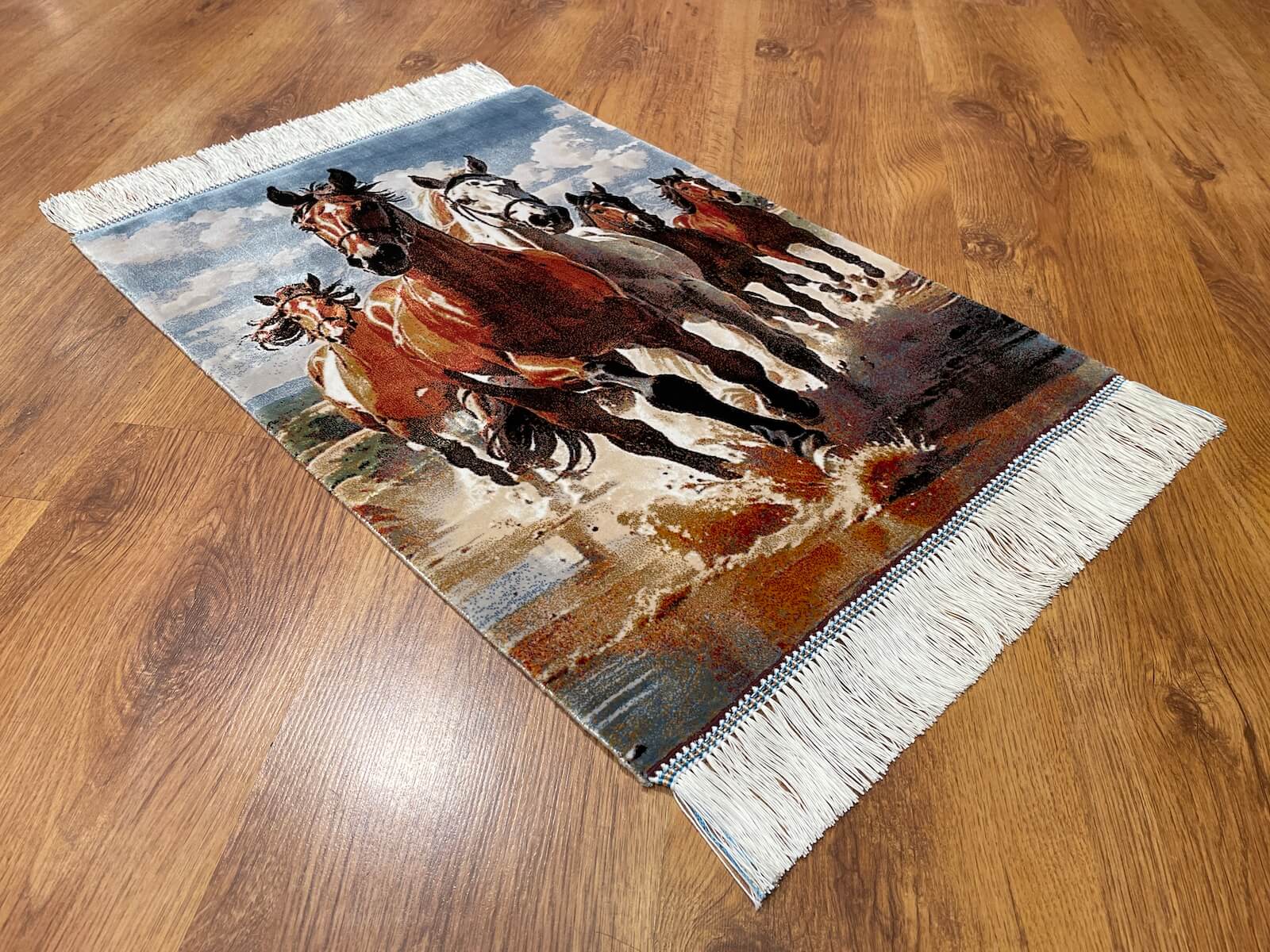 Kosan At Patterned Tablo Bamboo Rug by Camel Carpet
