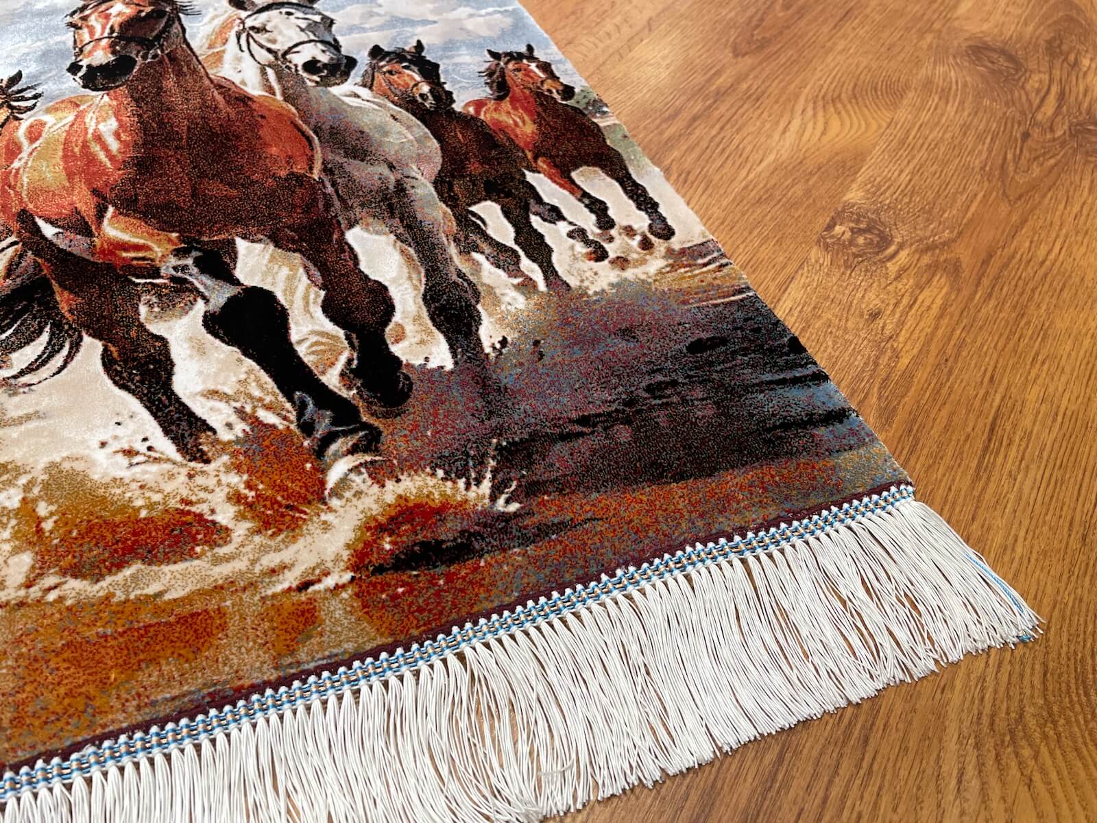 Kosan At Patterned Tablo Bamboo Rug by Camel Carpet