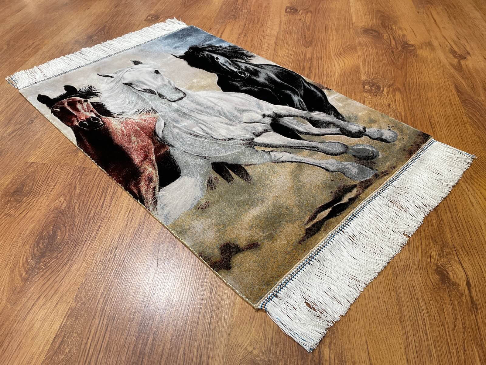Kosan At Patterned Tablo Bamboo Rug by Camel Carpet