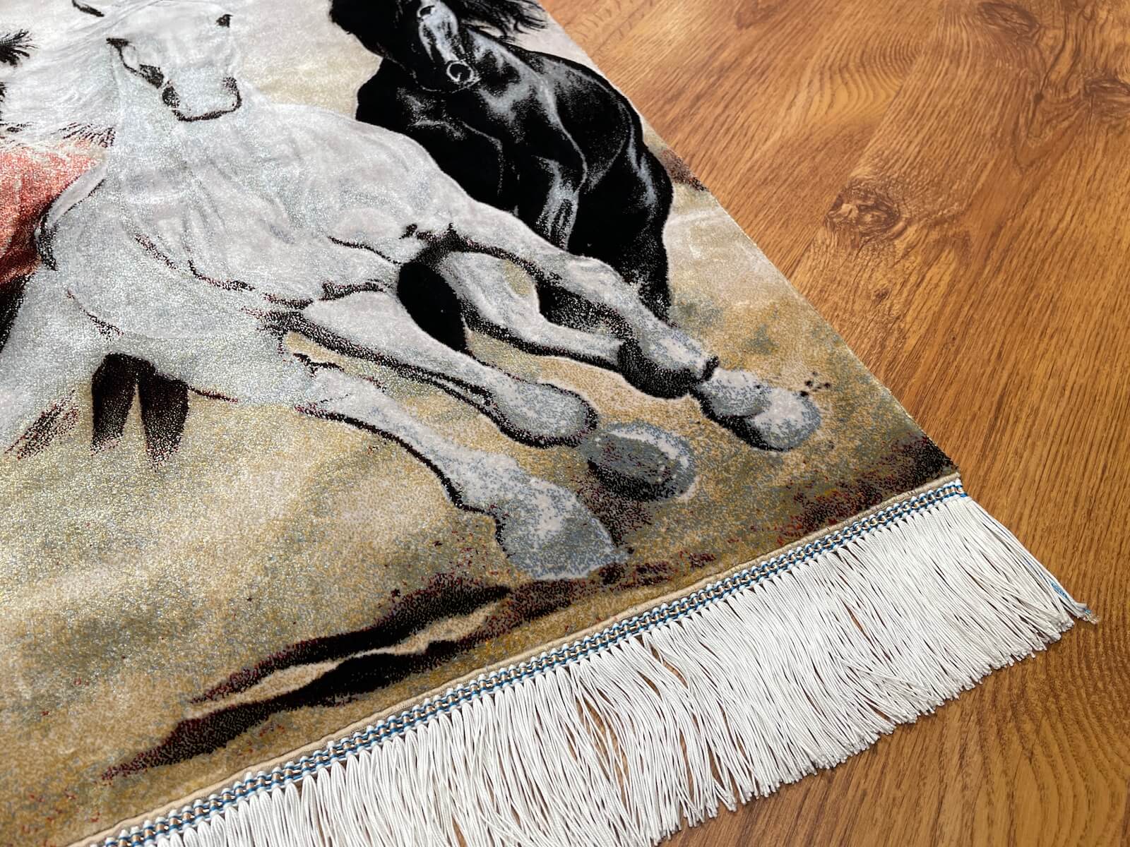Kosan At Patterned Tablo Bamboo Rug by Camel Carpet