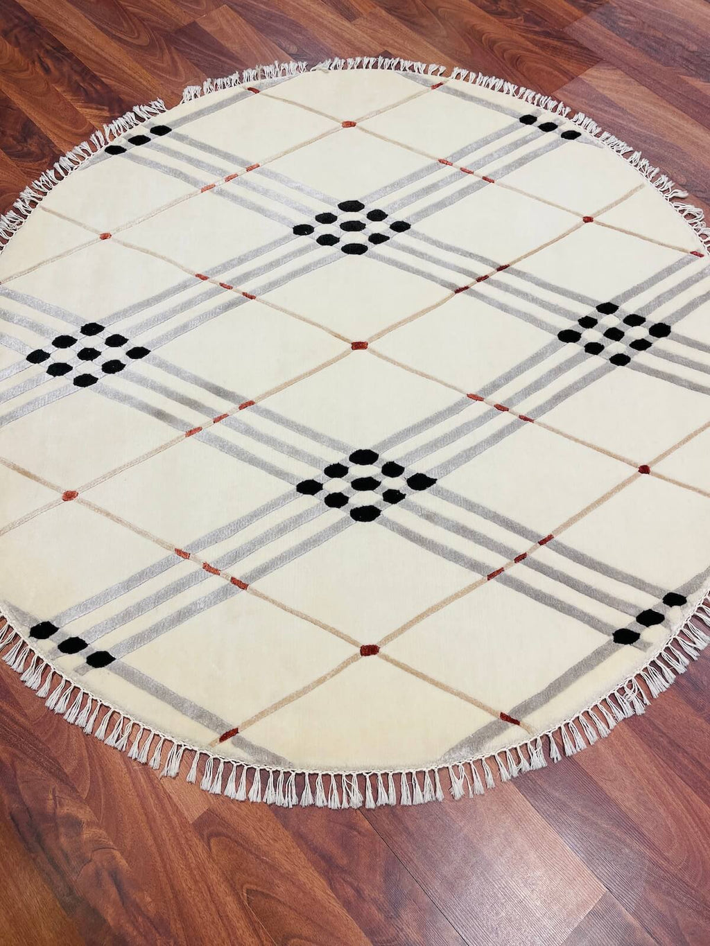 London Series Nepal Handwoven Round Rug by Camel Carpet