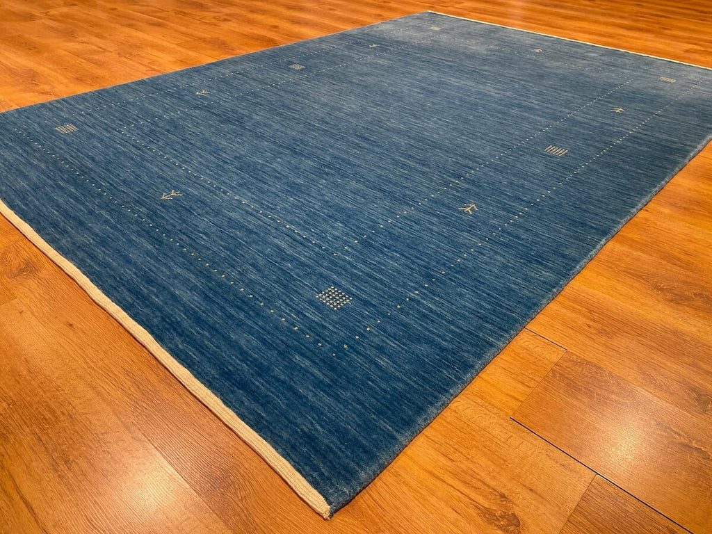 Lori Handwoven Blue Wool Rug – 170X240 by Camel Carpet