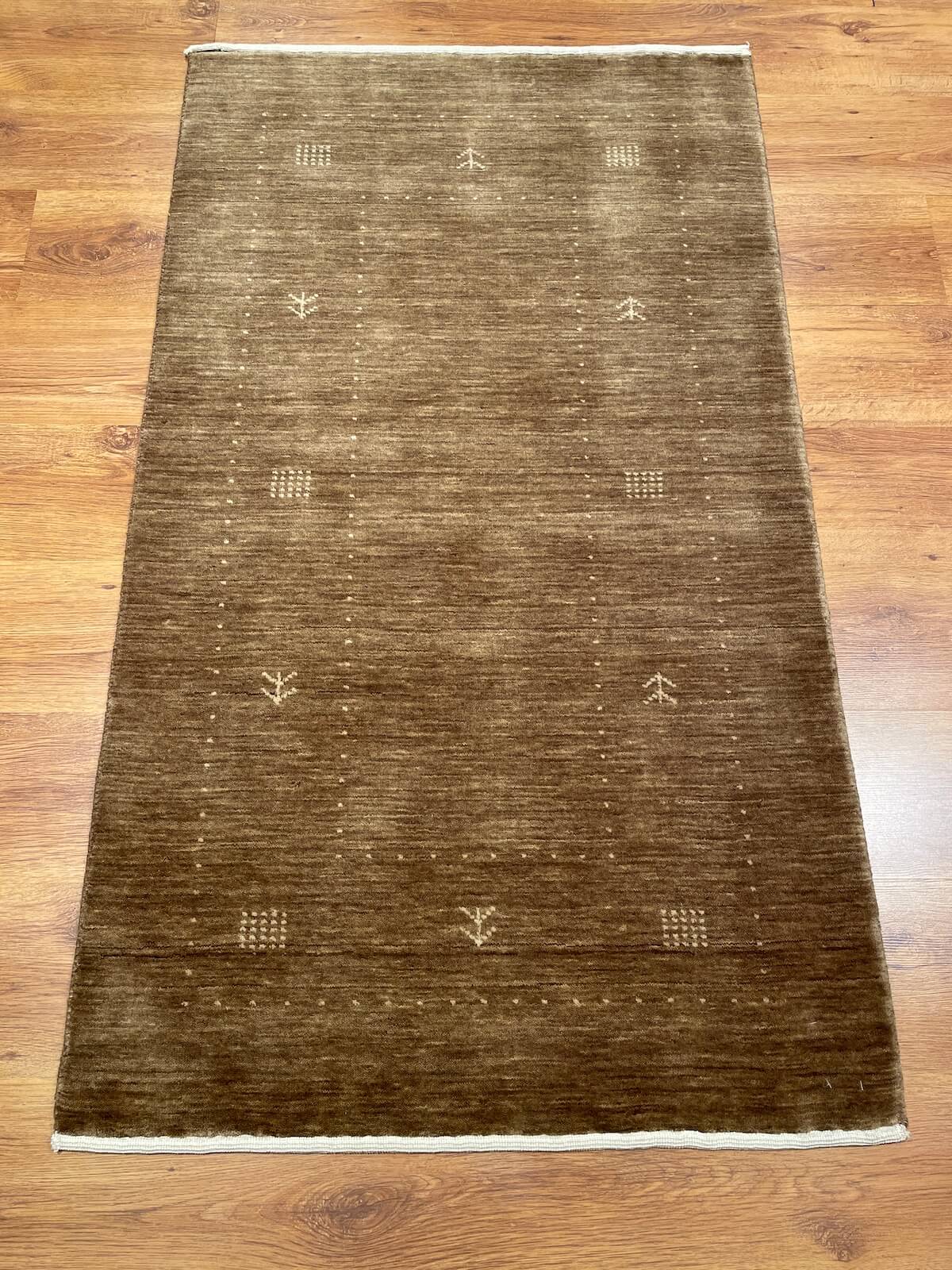 Lori Handwoven Brown Wool Rug – 063907 by Camel Carpet