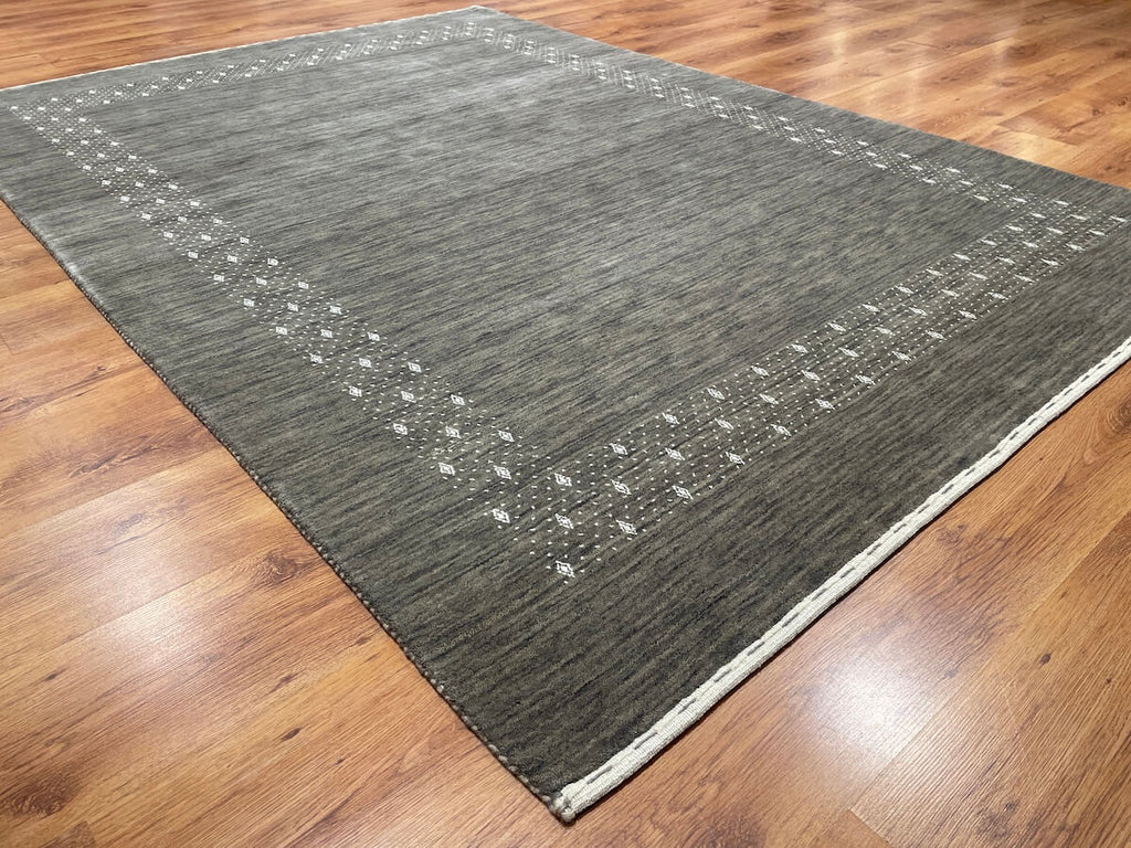 Lori Handwoven Gray Wool Rug – 171X239 by Camel Carpet