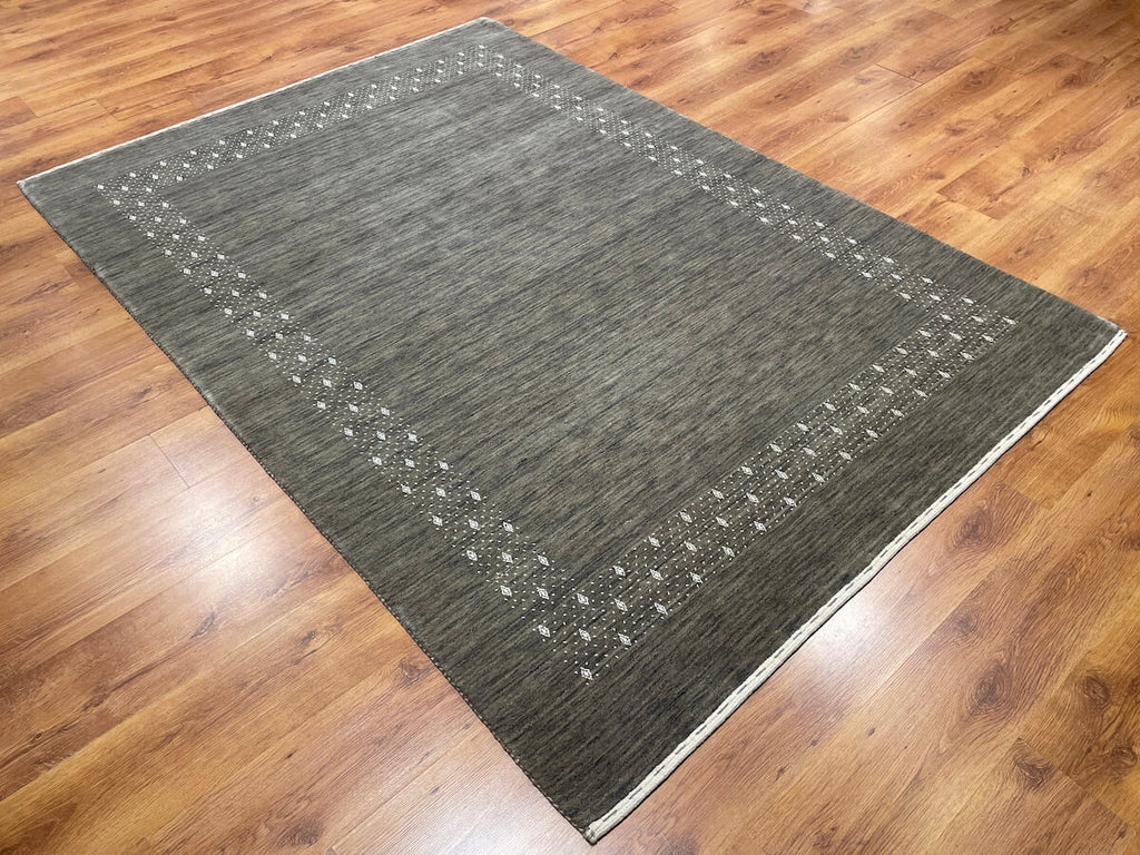 Lori Handwoven Gray Wool Rug – 171X239 by Camel Carpet