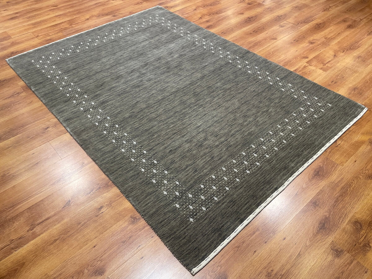 Lori Handwoven Gray Wool Rug – 171X239 by Camel Carpet