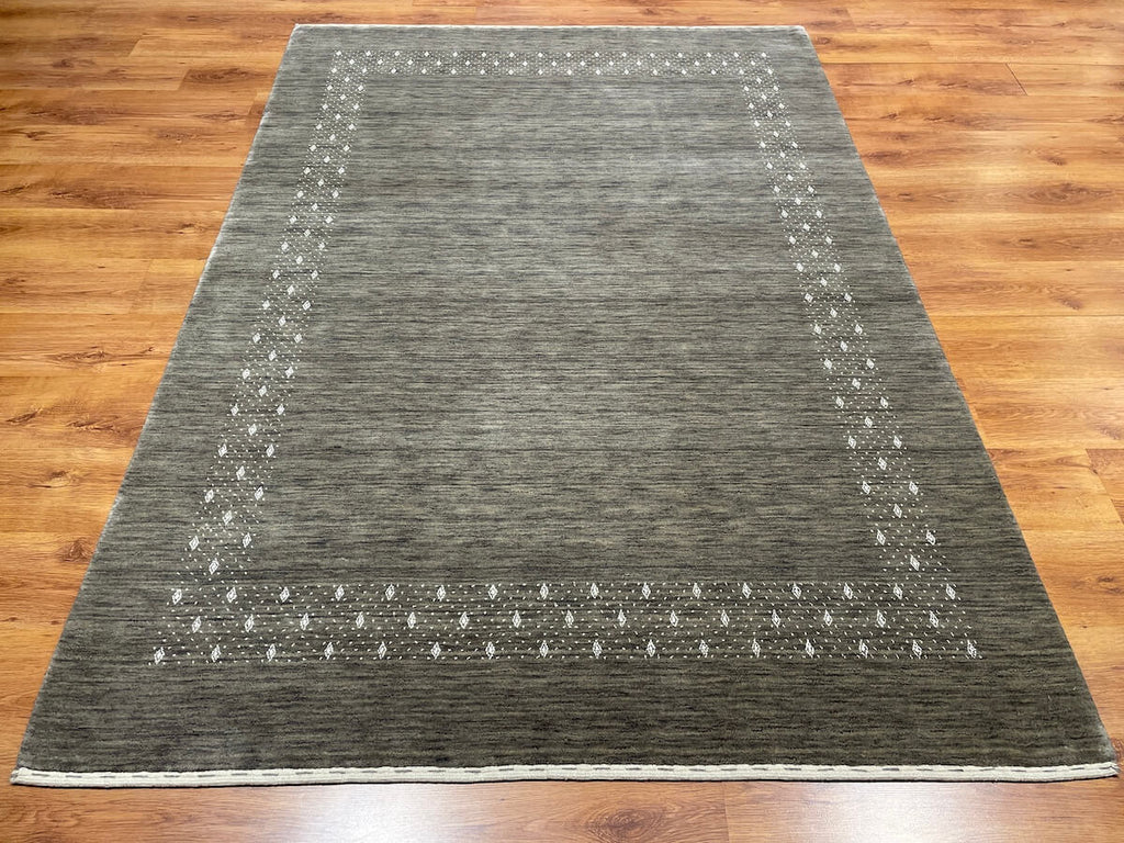 Lori Handwoven Gray Wool Rug – 171X239 by Camel Carpet