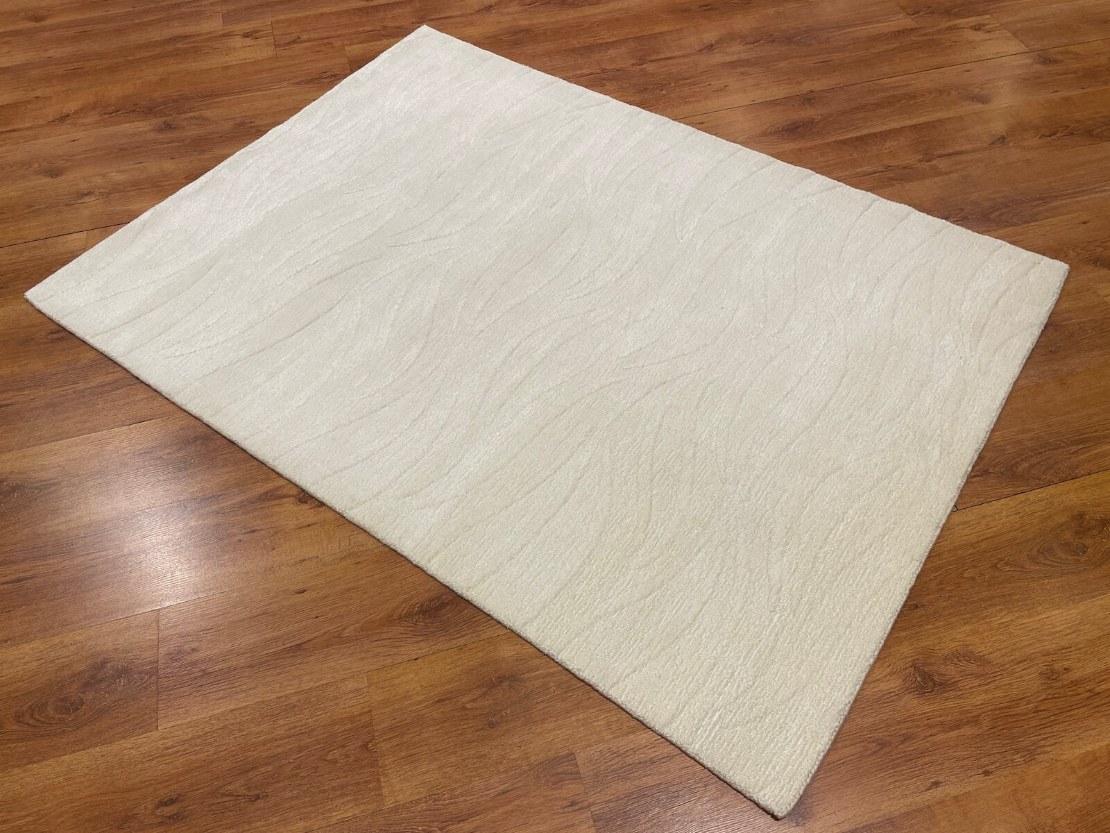 Lori Handwoven Cream Wool Rug by Camel Carpet