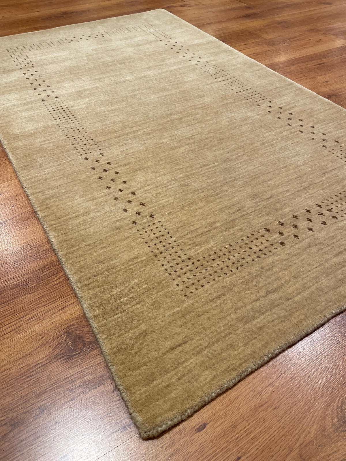 Lori Handwoven Bej Wool Rug – 077172 by Camel Carpet