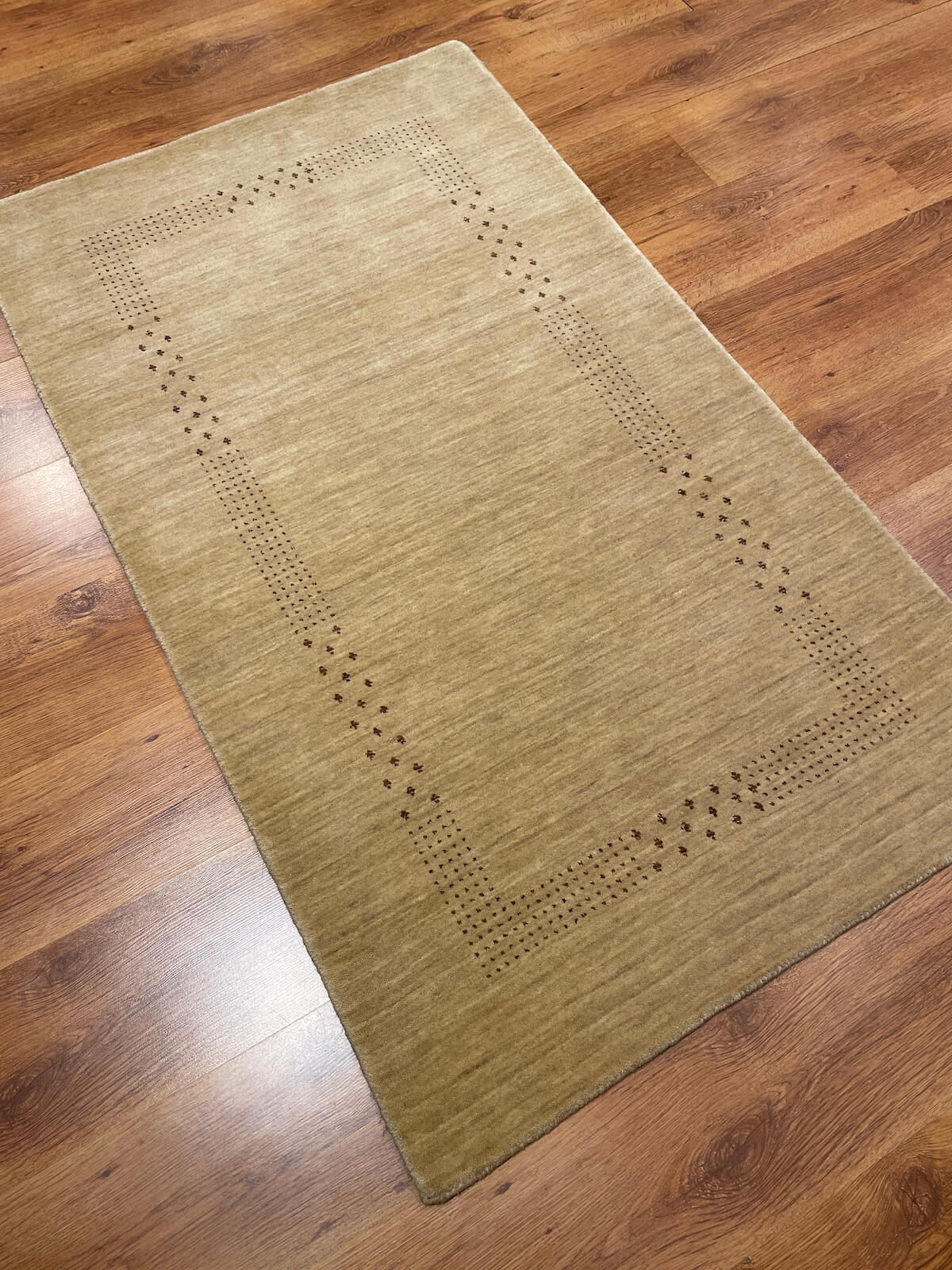 Lori Handwoven Bej Wool Rug – 077172 by Camel Carpet