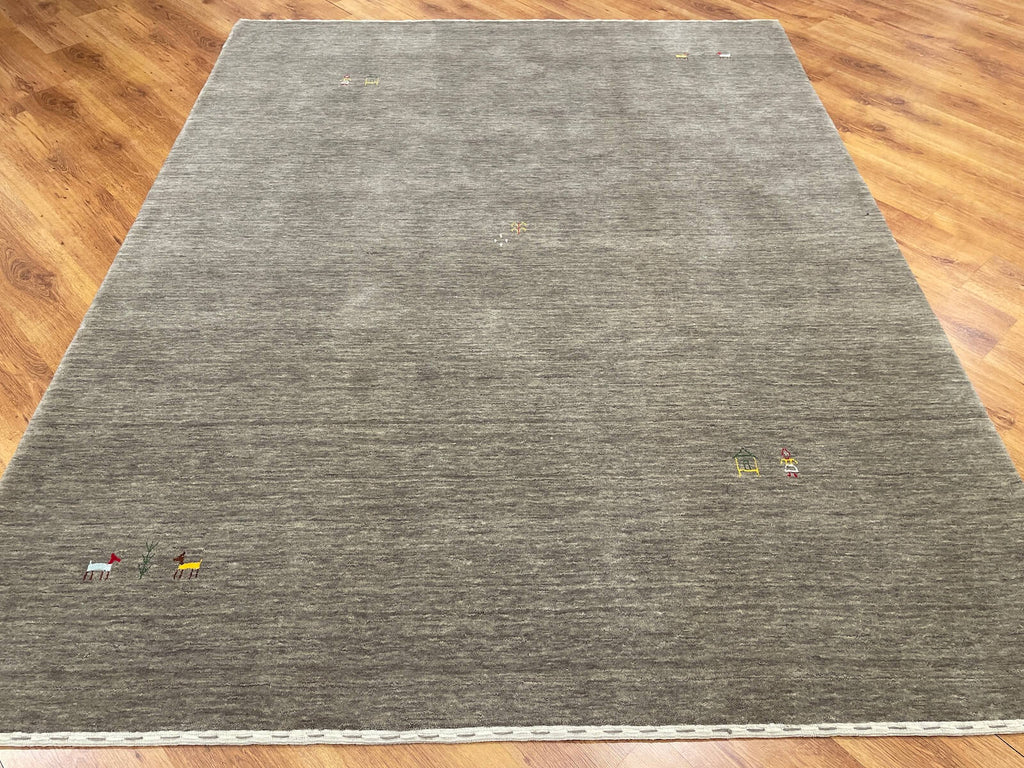 Lori Handwoven Gray Wool Rug – 200X250 by Camel Carpet
