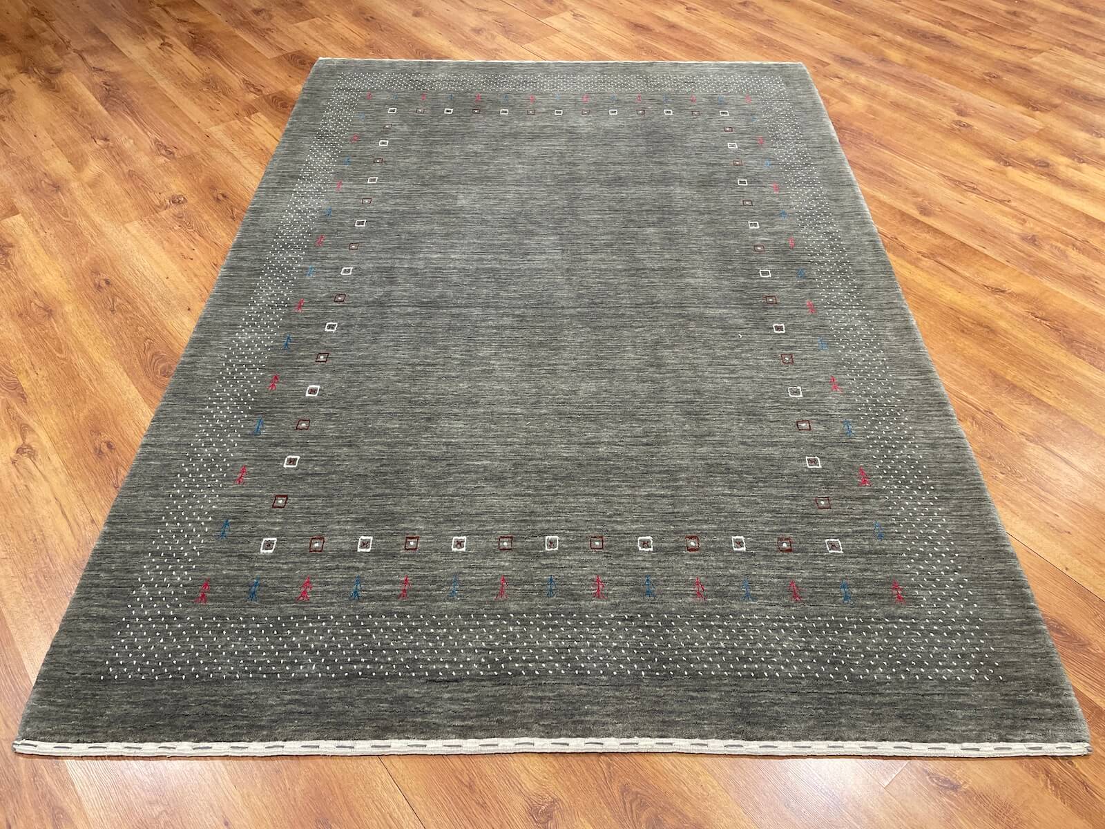 Lori Handwoven Gray Wool Rug by Camel Carpet