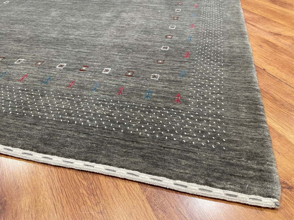 Lori Handwoven Gray Wool Rug by Camel Carpet